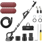 AOILE 750W Electric Drywall Sander with LED Light, 7 Variable Speeds, Extendable Handle, 14 Sanding Discs, Foldable Design, Dust Hose